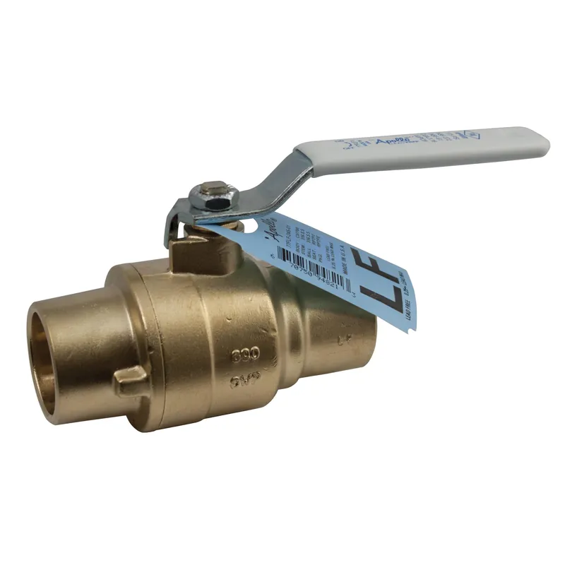Apollo 77FLF24901 77FLF-100 Series Forged Brass Full Port Ball Valve, Lead Free, CxC, Solder End, 2-1/2