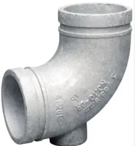 Victaulic F040010GDR FireLock Style 10 4 in Galvanized Ductile Iron 90 Degree Drain Sprinkler Elbow