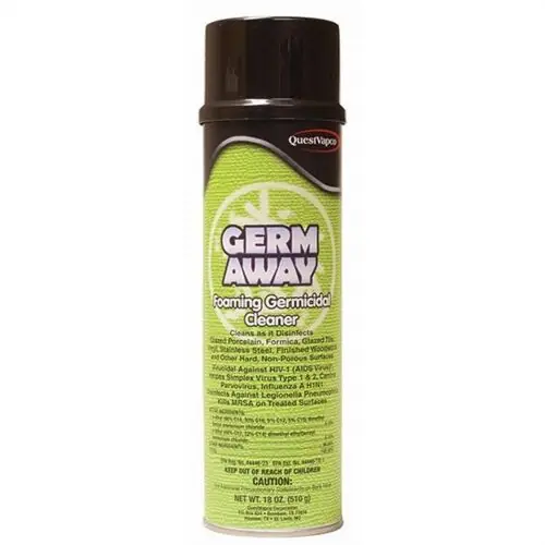 QuestSpecialty 217001 Germ Away Foaming Germicidal Cleaner 18 oz Aerosol