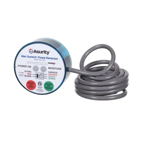 DIVERSITECH WS-1WET Wet Switch Flood Detector, For Condensation Management With 5 Conductor 22 AWG Stranded 6' Cable 24 VAC