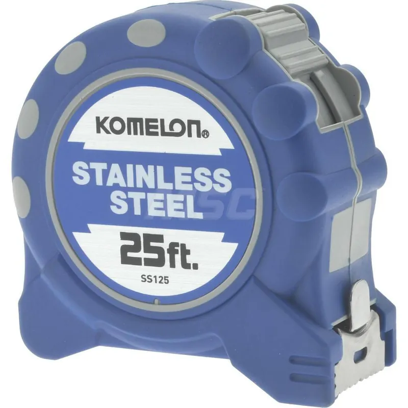 Komelon USA SS125 Stainless Steel Tape Measure 25 ft x 1 in W SAE