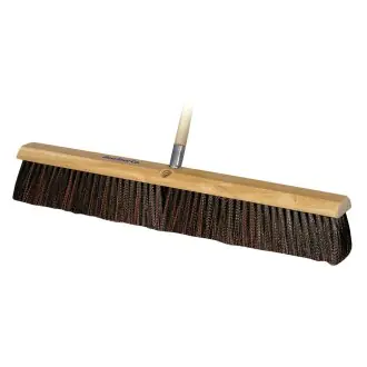 Bon 84-172 Garage Broom - Red/Black Plastic Bristles - 24 With 5' Wood Handle