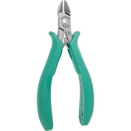 Excelta 7241E Lazer Line Maximum Flush Side Cutter, 4-1/2 L, 0.005 - 0.045 Soft Wire