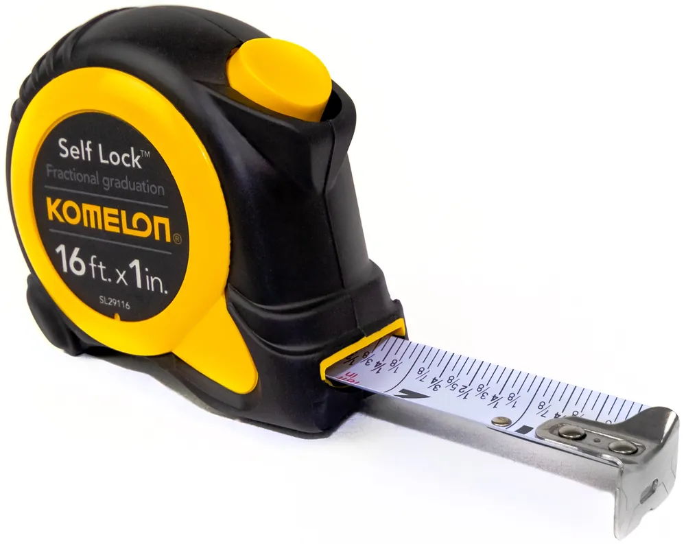 Komelon USA SL29116 Self Lock Speed Mark Tape 1 in x 16 ft SAE Yellow