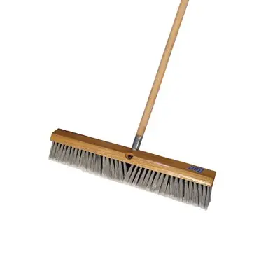 Bon 84-516 Heavy Duty Silver Tip Flagged Broom 18 with 5' Wood Handle