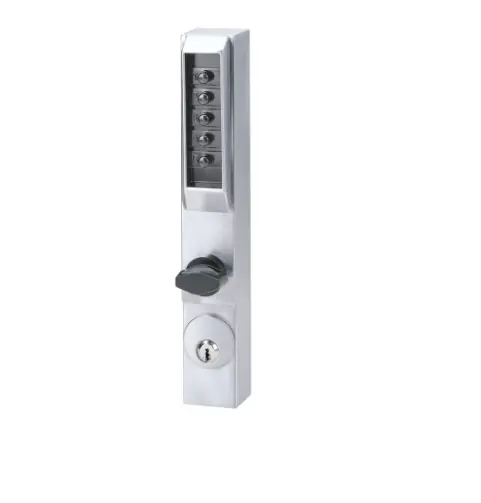 KABA 3001-26D-41 Mechanical Pushbutton Lock Combination Entry Key Override Passage Lockout Satin Chrome