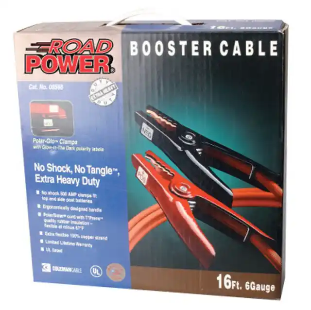 Southwire 85650103 Automotive Booster Cables 6/1 AWG 12 ft Orange