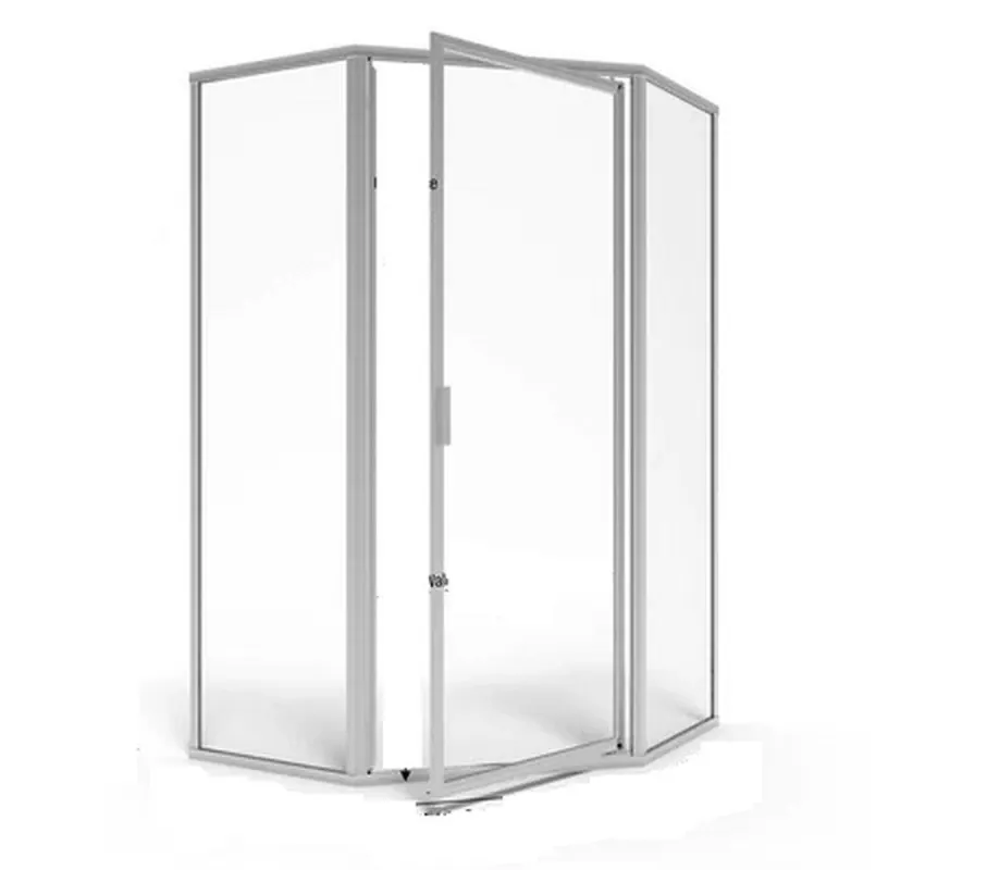 Basco 5502 Deluxe 160 Continuous Hinge Framed Neo Angle Shower Door
