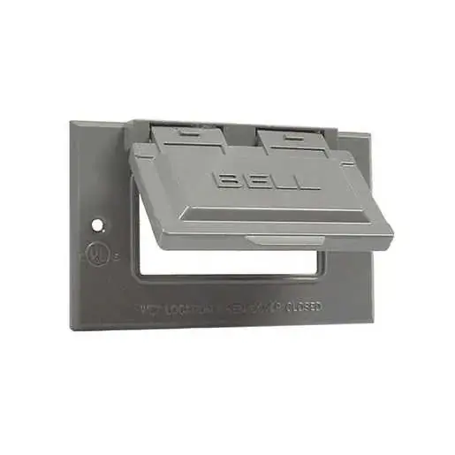 Bell 5101-0 RAC 1G Horizontal WP Cover GFCI