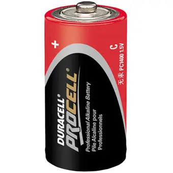 Selecta Products PC1400 Duracell Procell Cylindrical Battery, Alkaline Manganese Dioxide, 1.5 VDC, Size C