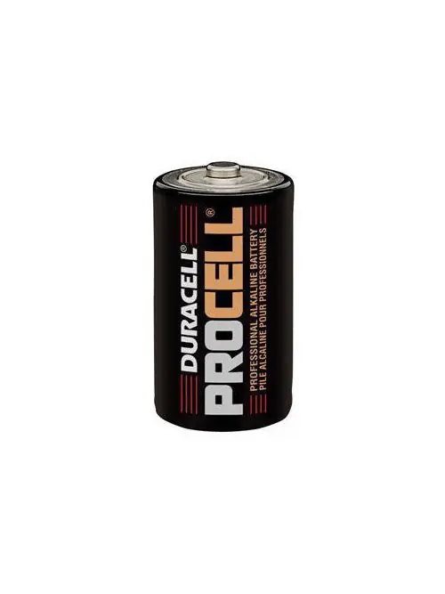 Selecta Products PC1300 Duracell Cylindrical Battery Alkaline Manganese Dioxide 1.5 VDC Size D