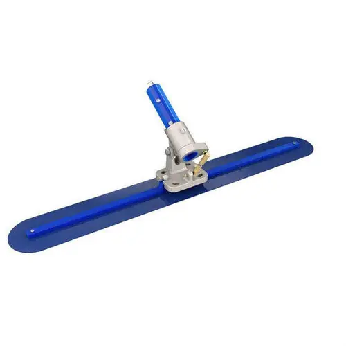 Bon 82-353 Blue Steel Fresno Trowel - Round End 48 x 5 with Rock N Roll Bracket