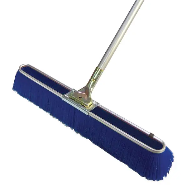 Bon 84-471 FLOOR BROOM - FINE BLUE BRISTLES - 24 WITH 5' METAL HANDLE