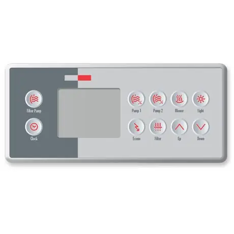 Gecko 0201-007044 Topside TSC/K-4 Control Panel 10 Button Replacement