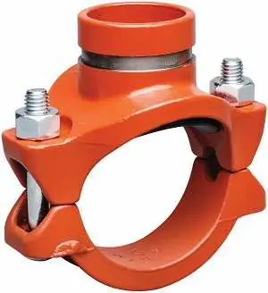 Victaulic CD35920GE1 FireLock Style 920 4 x 4 x 2-1/2 in. Grooved Reducing Galvanized Ductile Iron Mechanical Tee