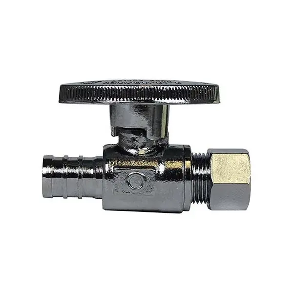 A Y McDonald 5424-467 72080PI 1/2X1/4 QTR TURN STR SUPPLY STOP ICEMAKER PEXxCOMP NL