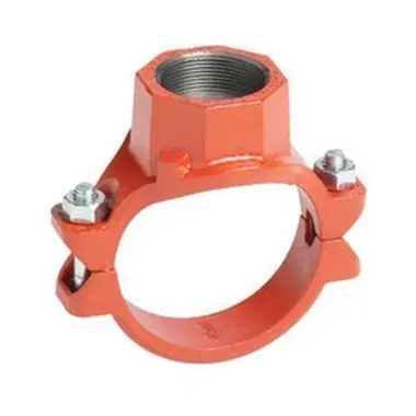 Victaulic CC3692NPT0 3 x 3 x 1/2 in. FNPT Orange Enamel Ductile Iron Mechanical Tee