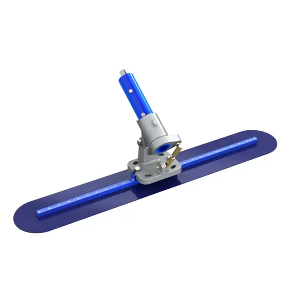 Bon 82-350 Blue Steel Fresno Trowel - Round End 30 x 5 with Rock N Roll Bracket