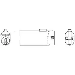 CHICAGO LOCK C5002LPKA1X03 Filing Cabinet Lock 4-Pin Tumbler 1X03 Keyway