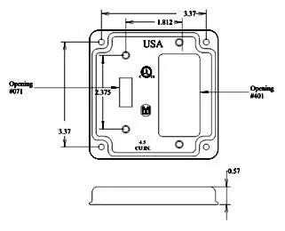 Mulberry 11436 4 in. Steel Single Toggle Single GFCI Receptacle Cover