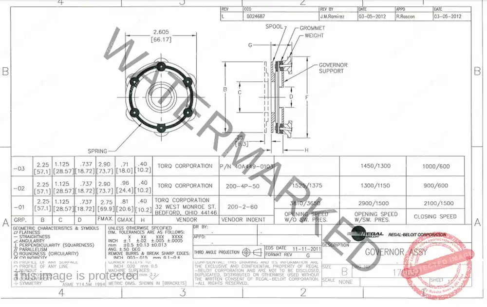 CENTURY 17965201 ROTATING MECHANISM, TW * CLEARANCE *