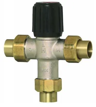 RESIDEO AM102R-US-11 AM-1 Series Thermostatic Mixing Valve, Heating Only, 70 F to 180 F Operating Temperature, 1 Sweat Union