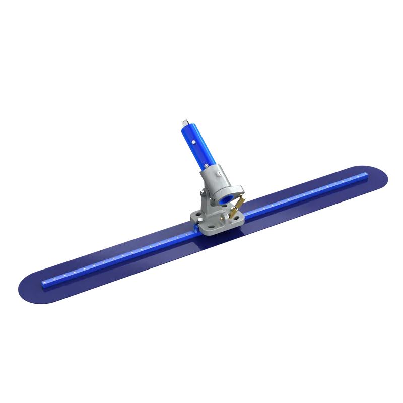 Bon 82-352 Blue Steel Fresno Trowel - Round End 42 x 5 With Rock N Roll Bracket