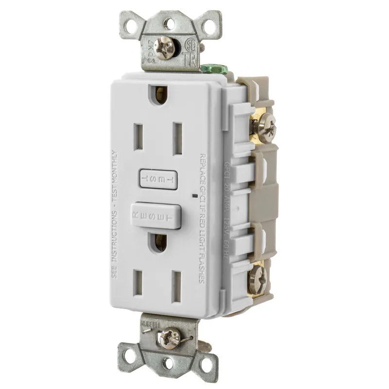 Hubbell Wiring GFT15W Ground Fault Circuit Interrupter 15 Amp