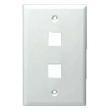 ORTRONICS KSFPR2-13 2-PORT SINGLE GANG FACEPLATE, ELECTRIC IVORY