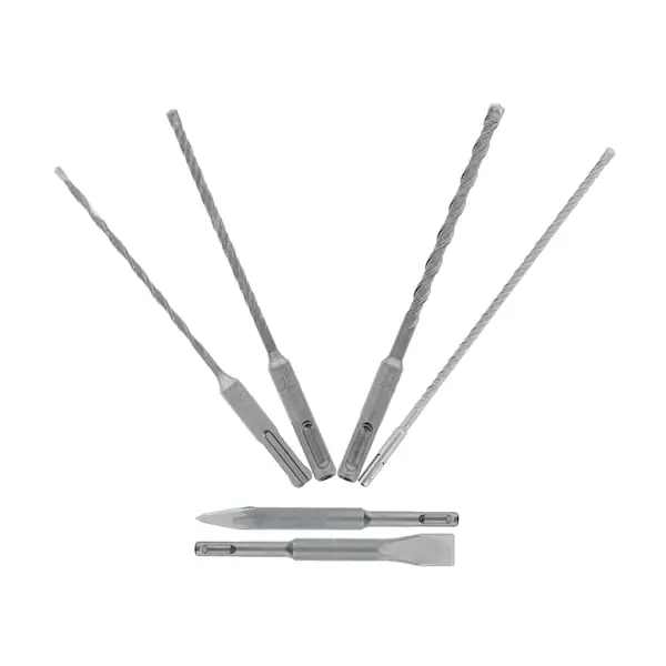 Diablo DMAPL9930-S6 6Pc Sds Plus Rebar Demon 4 Cutter Full Carbide Head Hammer Drill Bit And Chisel Set