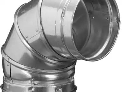 Hart & Cooley 5REA90 Adjustable Round Vent Elbow 5 Inch G-90 Steel Aluminum