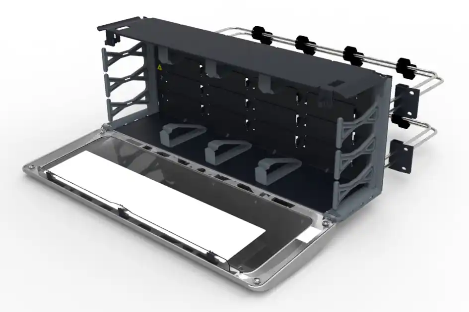 COMMSCOPE 760193862 360 MP-4U Panel Accepts 16 Instapatch 360 Data Modules Or 360dp Panels With Fiber Management Trough