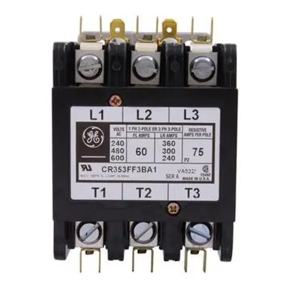 GE CR353FF3BA1 3P 60A 120V CONTR