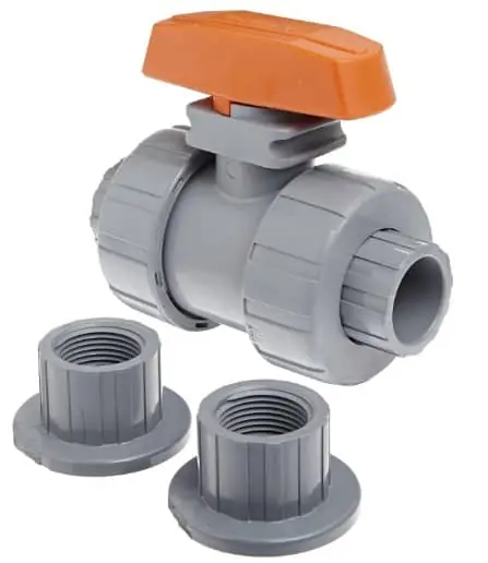 HAYWARD TB2075STE 3/4 CPVC True Union Ball Valve w/EPDM o-rings; socket/threaded end connec