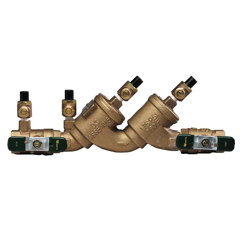 Watts 65304 LF719-QT Series Bronze Double Check Valve Assembly With Quarter-Turn Ball Valves Lead-Free 1-1/4