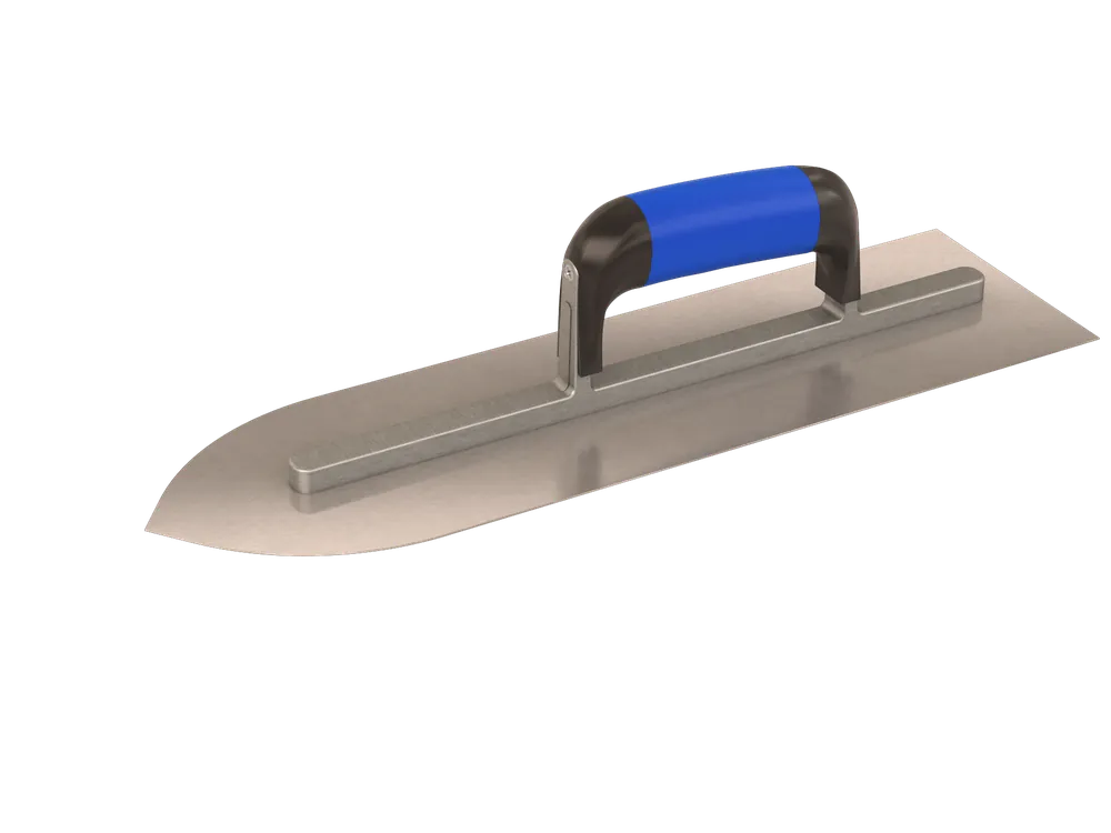 Bon 13-521 POINTED FRONT TROWEL - 15 3/4 x 4 1/2 WITH COMFORT GRIP HANDLE