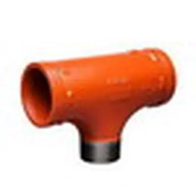 Victaulic FB73029P00 FireLock Style 29 2 x 2 x 1 in. Grooved x Male Painted Ductile Iron Reducing Tee