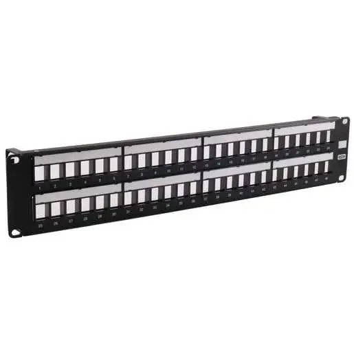 Hubbell HPJ48 Patch Panel, Jack, Unloaded, 48-Port, 19 X 3.50 H