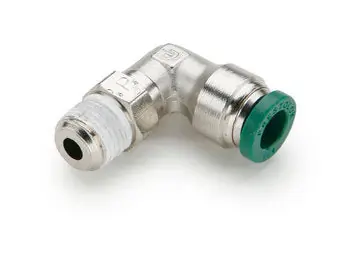 Parker W169PLP Male Elbow Swivel 90 Degree - Inch Push-to-Connect Fitting