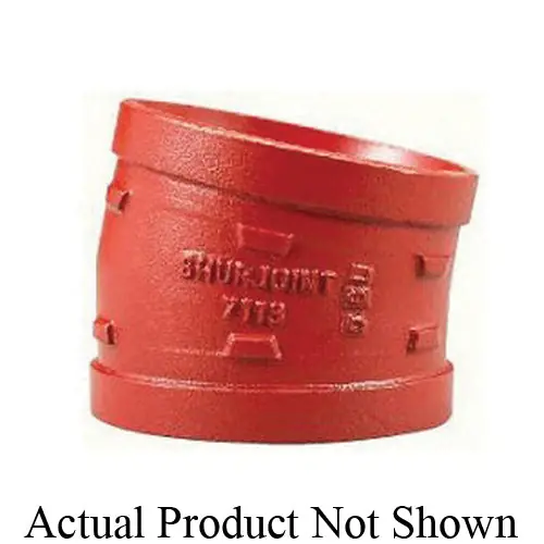 Shurjoint SJ71133P Elbow, 3 in, Grooved, Ductile Iron