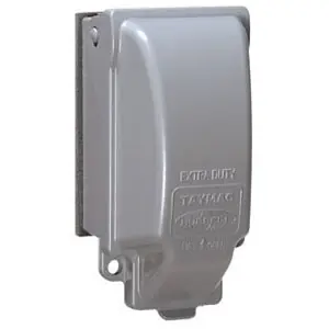 Raco MX3200 Powder Coated Die Cast Metal 1-Gang Extra-Duty While-In-Use Cover 3.37 Inch x 3.5 Inch x 6.12 Inch