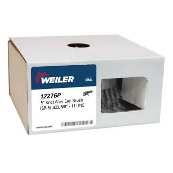 Weiler 12276P Internal Nut Single Row Cup Brush 5 in Diameter 5/8-11 UNC