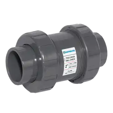 HAYWARD TC10125ST 1-1/4 PVC True Union Ball Check Valves w/FPM o-rings; socket/threaded end