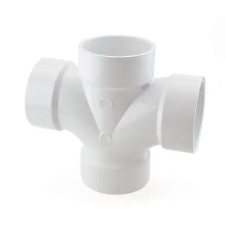 Spears P428-030 3 PVC DWV Double Sanitary Tee P428-030