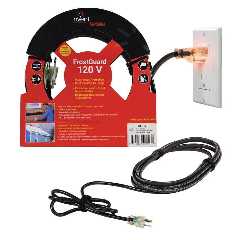 Tyco FG1-24P FrostGuard Freeze Protection Plug-in Kit 120V 24'