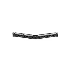 Leviton 6A587-U24 Patch Panel 110 C6A 24 Port 1U Angled