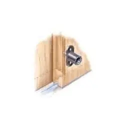 TIMBERLINE C175CB Door Push Lock Type 175 45 Degree Rotation Black With Nickel Plated Cup For Locking Sliding/Bypass Door