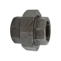 Midland Industries 65607 Black Malleable 150 lb. Union 1-1/2 IPF