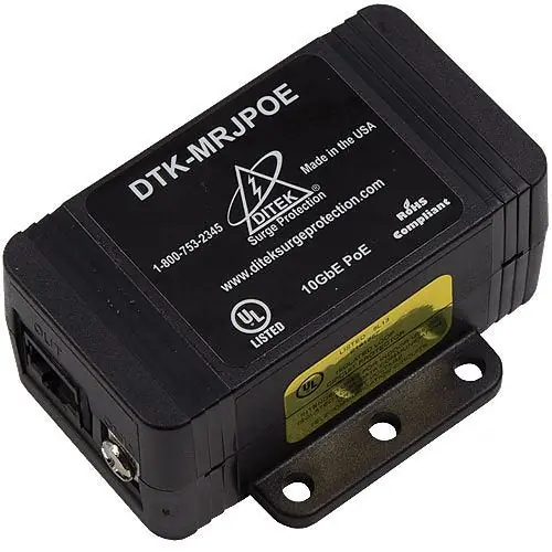 DITEK DTK-MRJPOE RJ45 Female In/Out PoE Surge Protector