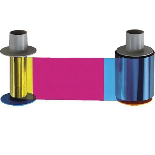 HID GLOBAL 045200 Printer Ribbon Full Color YMCKO Configuration 500 Images Per Roll